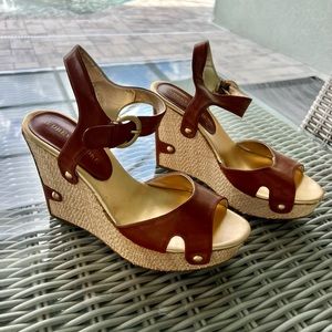 Audrey Brooke wedge heels. Size 8. Good used condition. Brown